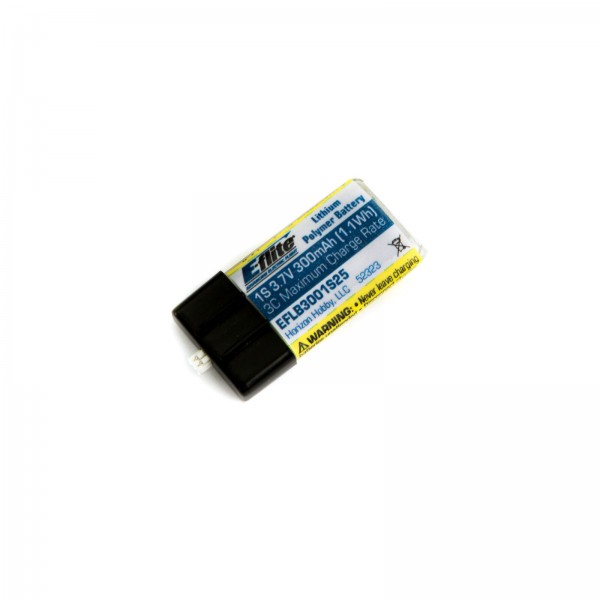 300mAh 1S 3.7V 25C LiPo Battery: PH 1.5 (Ultra Micro)