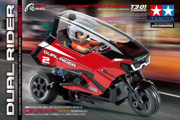 Tamiya 1:8 RC Dual Rider Trike T3-01 Dreirad Bausatz